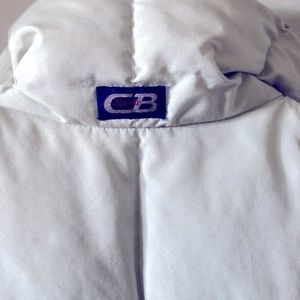 CB B/W ski jacket.  Warm, down fill.  LG snug collar.